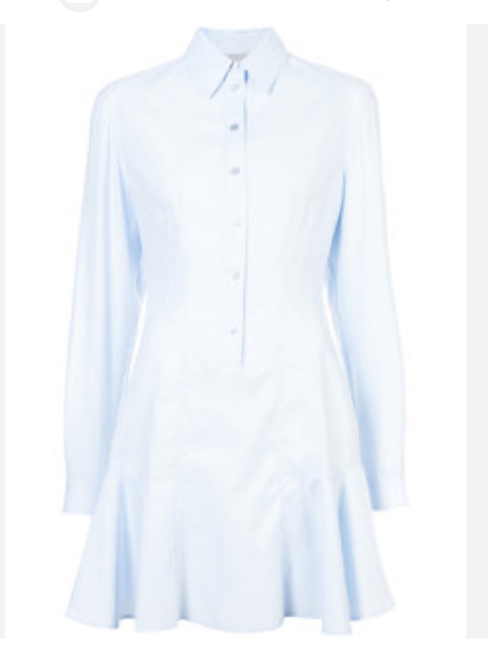 Stella McCartney Pale Blue Long-Sleeve Shirt Dress